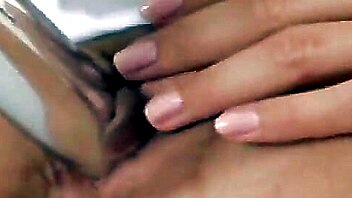 Glamour masturbating, natali dirossa, silver dildo, teen pussy sliding, silver lingerie