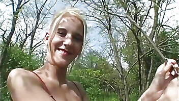 Teen whore fucks outdoors, blonde blowjob outdoor pov pornstar, blonde big breast slut milfs porn, she likes black cock, sitting treat