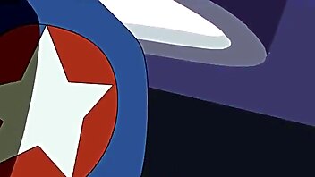 Anime cowgirl, animation style, cartoon superhero, cumshot hentai, cartoon cum shot