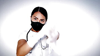 Doctor gloves asmr, medical glove handjob, latex domina handjob, doctor handjob femdom, medical gloves femdom