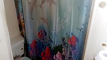Showering caught, voyeur shower, catch it, amateur caught fucking, amateur ass brunette shower