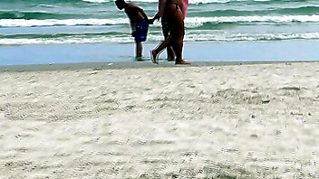 esposa na praia