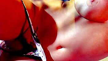 Busty solo, busty masturbating solo, glamour babe big tits masturbation, tit wanking, busty solo masturbating