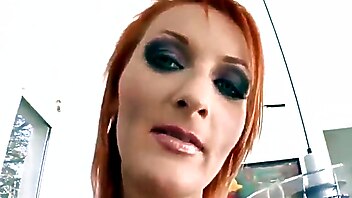 Stocking face facial, foot fetish double penetration, feet in face handjob, stockings feet anal, slutty faces